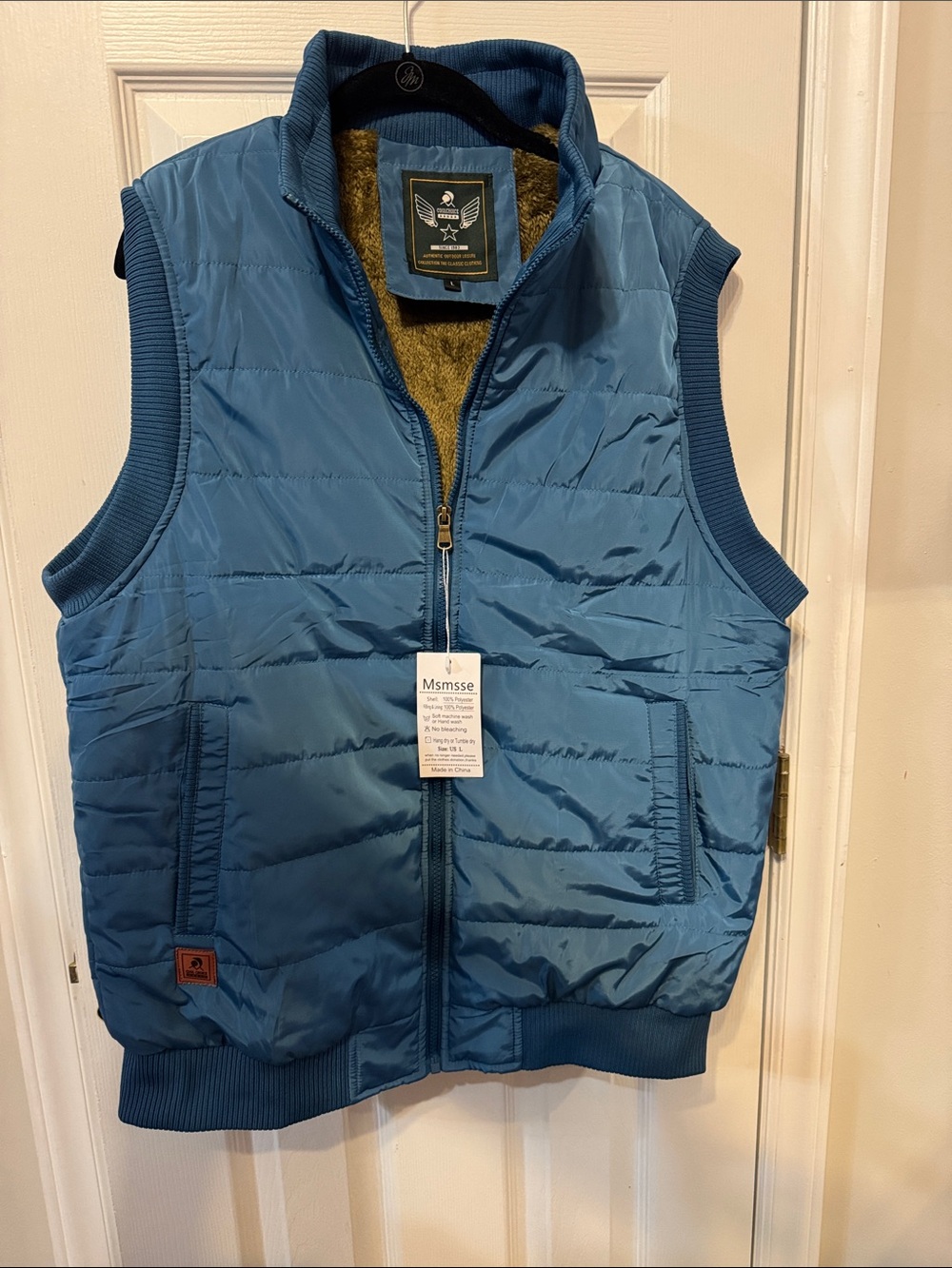 Men's Blue Quilted Puffer Vest